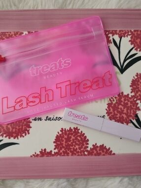treats Beauty "Lash Treat" Rose Infused Lash Serum - Pink Pouch & Tube